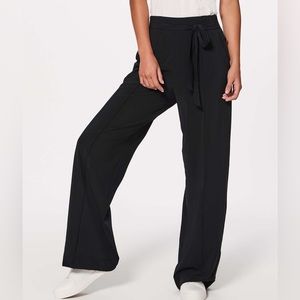 Lululemon Black Noir High Waisted Tie-Front Pants - 2
